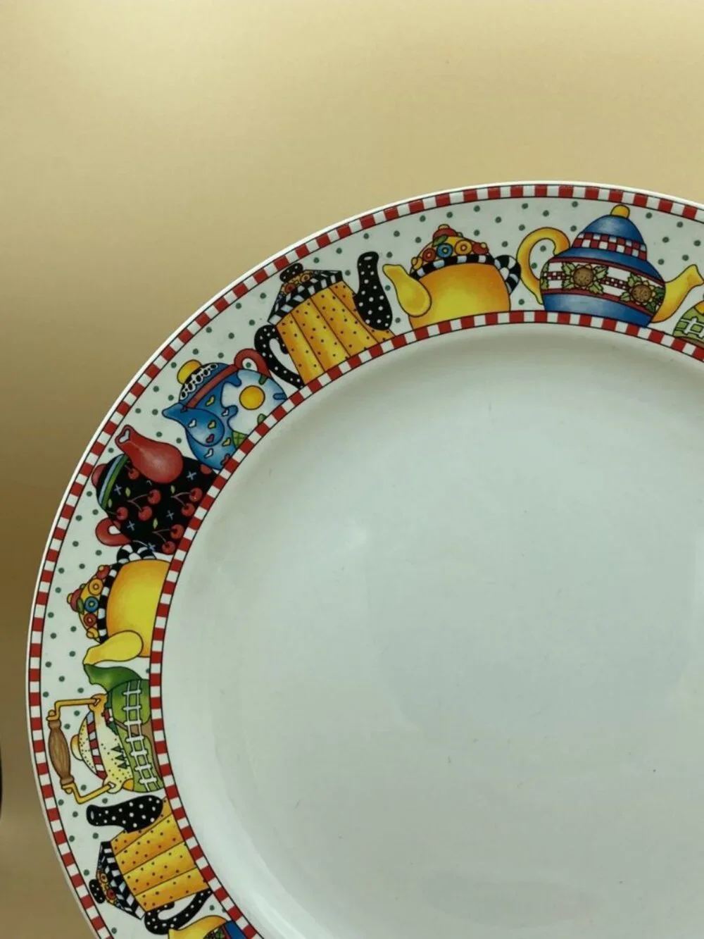 Mary Engelbreit Afternoon Tea 12.5” Charger Plate by Sakura 1994 At Home